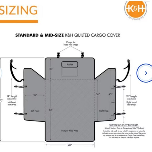 K&H SUV cargo bed liner in Gray - Picture 7 of 16